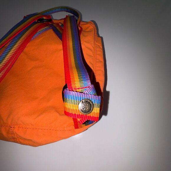 Fjallraven Kanken Burnt Orange Rainbow Strap Sling Mini Backpack Travel Bag main image 4